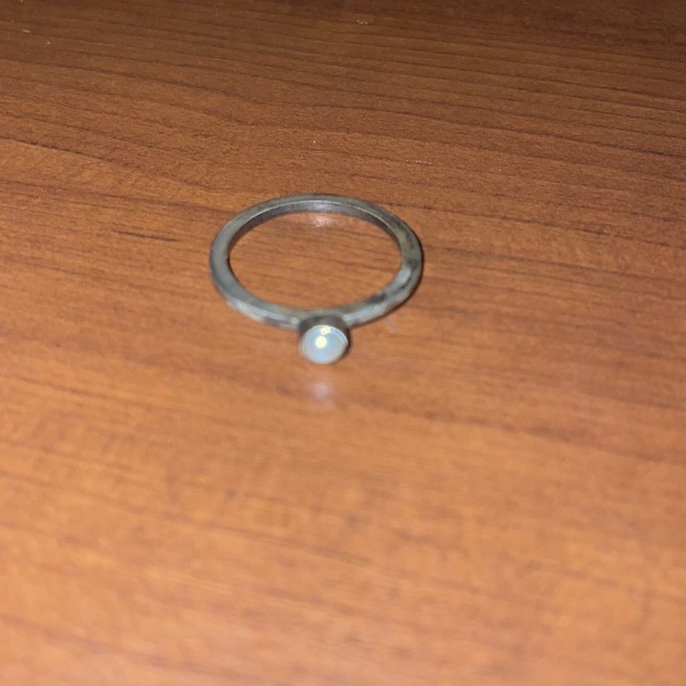 Silver Ring With Pearl